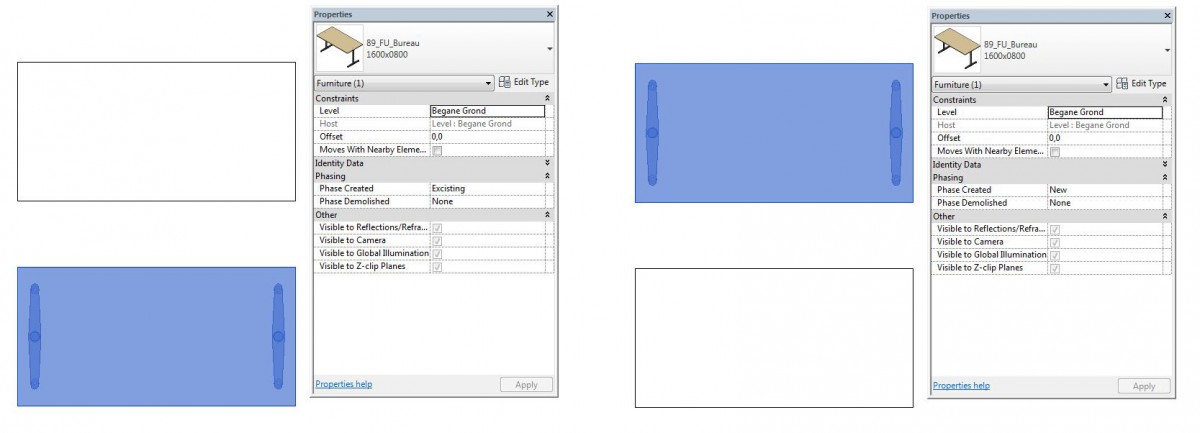 revit phases existing new